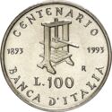 100 Lire (100th anniversary Bank of Italy)