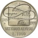 1,000 Lire (250th Birth anniversary of poet Vittorio Alfieri