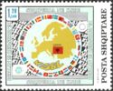 European Map, Albanian Flag