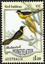Helmeted Honeyeater (Lichenostomus melanops) - Victoria