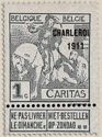 Saint Martin dividing his Cloak - Overprinted Charleroi 1911