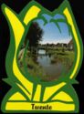Twente - tulip-shaped card with bridge over canal
