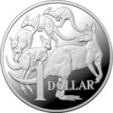 1 Dollar (Mob of Roos - Silver)