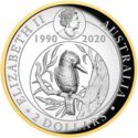 2 Dollars (Kookaburra 30th Anniversary - High Relief)