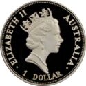 1 Dollar (Kookaburra. Sydney Opera House Privy Mark)
