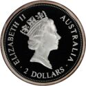 2 Dollars (Kokaburra. 3rd portrait)