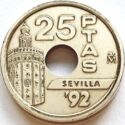 25 Pesetas (Expo 92 - Sevilla - La Torre del Oro)