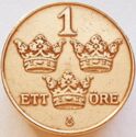 1 Öre (Large cross on crown)