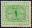 Numeral, inscribed "Ministère des Finances"