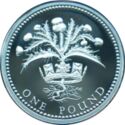 1 Pound (Thistle of Scotland - Piedfort)