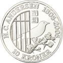 10 Kroner (200th Anniversary of the Birth of Hans Christian Andersen. "The Nightingale")