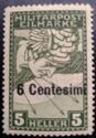 Merkur with overprint in Centesimi