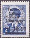Overprint Issues "Deutsche Militaer/Verwaltung/Montenegro