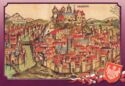 Kraków - kolorowany drzeworyt z "Chronicon Mindi" Hartmana Schedla (1493)