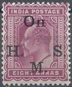 King Edward VII - Overprint "On H.M.S."