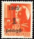 Saint László I Overprinted 1945 1 pengő