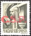 Ruling Prince Árpád Overprinted Č.S.P. in Wide Font