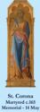 "Corona Martyr", Catholic Prayer Cards, 793