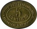 5 Centimes (Carcassonne, Aude. Union Philantropique. Type ❖)