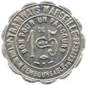 15 Centimes (Marseille (Bouches-du-Rhône) – Tramways de Marseillei. No date)