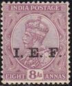 King George V wearing Imperial Crown of India - overprinted