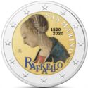 2 Euro (Rafael Sanzio. Coloured 1)