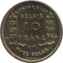 10 Francs (Independ. centennial - 2 Belga - Flemish leg.)
