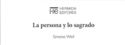 La persona y lo sagrado, Simone Weil