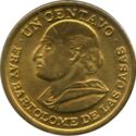1 Centavo (Larger portrait, date, and letters. Date with no dots)