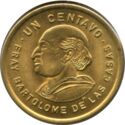 1 Centavo (No outlined coat. Smaller portrait, date, and letters. Date with dots)