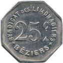 25 Centimes (Béziers (Hérault) – Syndicat des limonadiers)