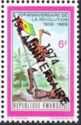 Worker with Pickaxe and Flag, overprint