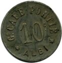 10 Centimes (Albi (Tarn) – Grand café Pontié. No date)