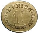 1 Franc (Amiens (Somme) – L’Union société coopérative. No date)