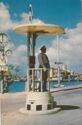 Policeman directing traffic at foot of Pontoon Bridge Punda Side, Curacao