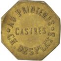 25 Centimes (Castres (Tarn) – Au printemps / Ch. Desplats. No date)