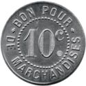 10 Centimes (Feuquières (Somme) – Quincaillerie Cavallier. No date)