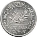 25 Centimes (Feuquières (Somme) – Quincaillerie Cavallier. No date)