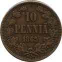 10 Penniä (dotted rim)