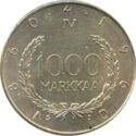 1,000 Markkaa  (Markka Currency System Centennial - Snellman)