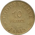 10 Francs (Paris (Seine) – Coopérative de l’Atelier des Monnaies et Médailles. No date)