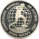 1,000 Sucres (13th World Championship Football 1986 Mexico)