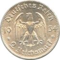 2 Reichsmark (1st Ann Nazi Rule - Potsdam Garrison Church)