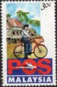 National Postal Service- Postman on cycle