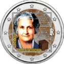 2 Euro (Maria Montessori. Coloured 1)