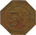 5 Centimes (Paris (Seine) – A la Fontaine Saint-Sulpice. No date)