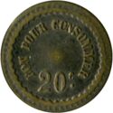 20 Centimes (Paris (Seine) – Bar Letellier. No date)