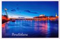 Bratislava. SNP Bridge and Castle from Danube
