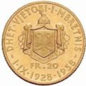 20 Franga Ari  (10th Anniversary - Reign of King Zog)