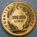 200,000 Lira (50th Anniversary of Woman's suffrage)